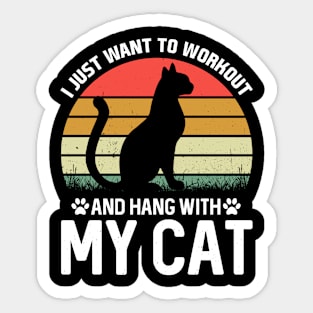 funny cats t shirt Sticker